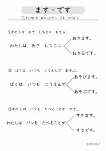 です・ます調練習プリント_問題